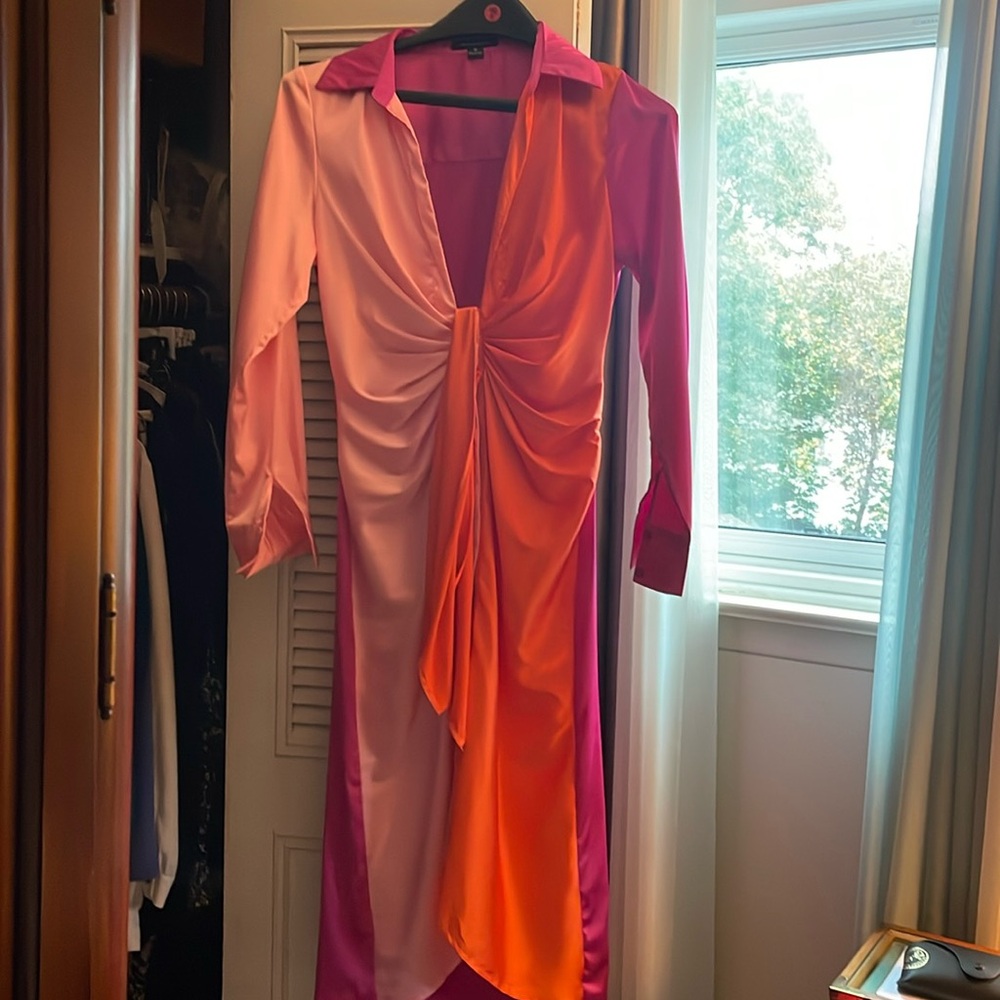 Color block pink/orange GOT SOOO MANY COMPLIMENTS.  I wore once (short time)